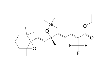 2,4,7-Octatrienoic acid, 6-methyl-2-(trifluoromethyl)-8-(2,2,6-trimethyl-7-oxabicyclo[4.1.0]hept-1-yl)-6-[(trimethylsilyl)oxy]-, ethyl ester, [1.alpha.(2Z,4E,6R*,7E),6.alpha.]-(.+-.)-