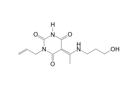 (5E)-1-allyl-5-{1-[(3-hydroxypropyl)amino]ethylidene}-2,4,6(1H,3H,5H)-pyrimidinetrione