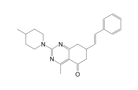 5(6H)-quinazolinone, 7,8-dihydro-4-methyl-2-(4-methyl-1-piperidinyl)-7-[(E)-2-phenylethenyl]-