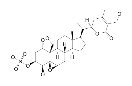 WITHALONGOLIDE_G;2,3-DIHYDRO-19-HYDROXY-3-BETA-O-SULFATE-WITHAFERIN_A