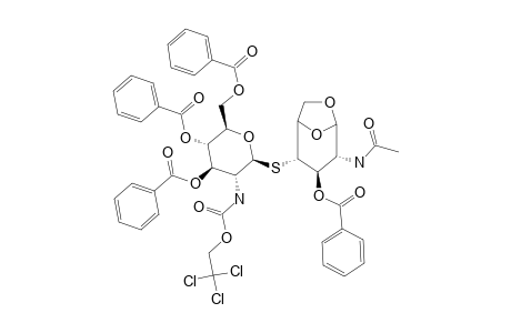 2-ACETAMIDO-1,6-ANHYDRO-3-O-BENZOYL-2-DEOXY-4-THIO-4-S-[3,4,6-TRI-O-BENZOYL-2-DEOXY-2-(2,2,2-TRICHLOROETHOXYCARBONYLAMINO)-BETA-D-GLUCOPYRANOSYL]-