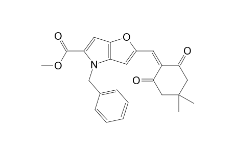 Methyl 4-benzyl-2-[(4',4'-dimethyl-2',6'-dioxocyclohex-1'-ylidene)methyl]furo[3,2-b]pyrrole-5-carboxylate