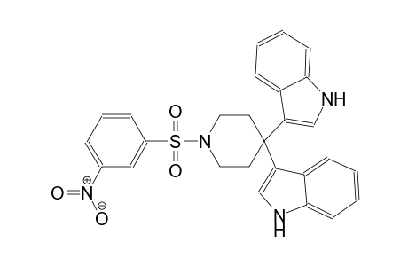 1H-indole, 3-[4-(1H-indol-3-yl)-1-[(3-nitrophenyl)sulfonyl]-4-piperidinyl]-