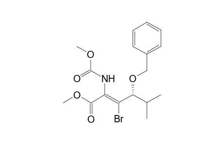 (4R*)-Methyl 4-(Benzyloxy)-3-bromo-2-(N-(methoxycarbonyl)amino]-5-methyl-2(E)-hexenoate