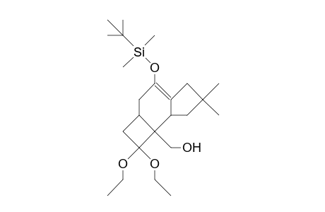 (1b,2a,5A)-7-(T-Butyl-dimethylsilyloxy)-3,3-diethoxy-10,10-dimethyl-7-hydroxymethyl-tricyclo(6.3.0.0/2,5/)undec-7-ene