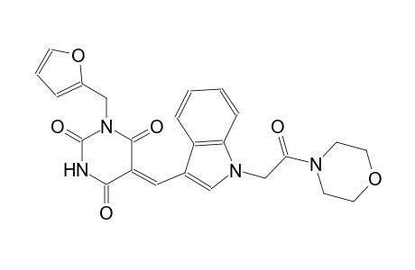(5Z)-1-(2-furylmethyl)-5-({1-[2-(4-morpholinyl)-2-oxoethyl]-1H-indol-3-yl}methylene)-2,4,6(1H,3H,5H)-pyrimidinetrione