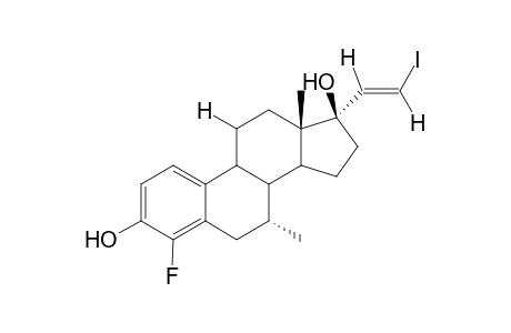 4-Fluoro-7.alpha.-methyl-(17.alpha.,20E)iodovinyl-1(10),2,4-trien-estra-3,17-diol