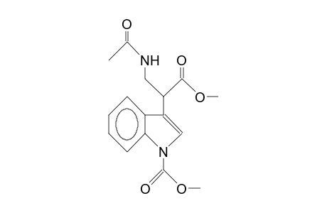 3-Acetylamino-2-(1-methoxycarbonyl-indol-3-yl)-propanoic acid, methyl ester