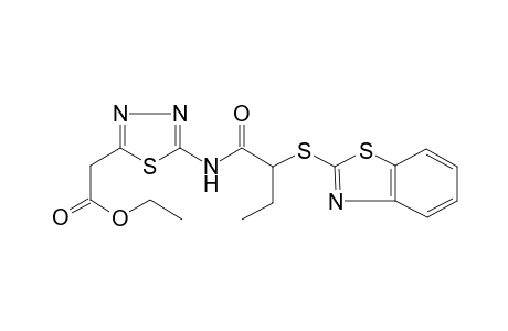 Ethyl (5-{[2-(1,3-benzothiazol-2-ylsulfanyl)butanoyl]amino}-1,3,4-thiadiazol-2-yl)acetate