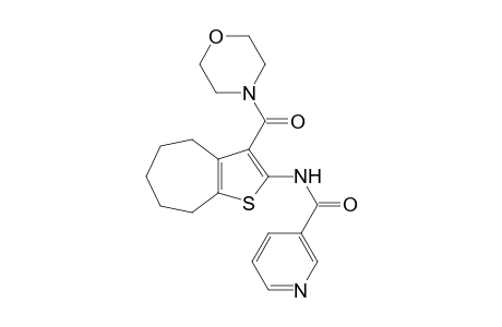 N-(3-morpholin-4-ylcarbonyl-5,6,7,8-tetrahydro-4H-cyclohepta[b]thiophen-2-yl)pyridine-3-carboxamide