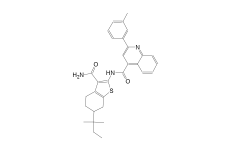N-[3-(aminocarbonyl)-6-tert-pentyl-4,5,6,7-tetrahydro-1-benzothien-2-yl]-2-(3-methylphenyl)-4-quinolinecarboxamide
