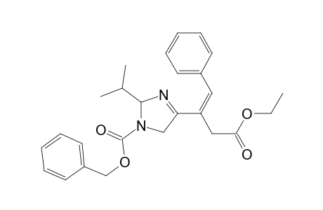 1H-Imidazole-4-propanoic acid, 2,5-dihydro-2-(1-methylethyl)-1-[(phenylmethoxy)carbonyl]-.beta.-(phenylmethylene)-, ethyl ester