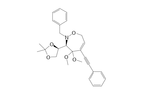 (3R,4'S)-2-Benzyl-4,4-dimethoxy-3-(2',2'-dimethyl-1',3'-dioxolan-4'-yl)-5-phenylethynyl-2,3,4,7-tetrahydro-[1,2]oxazepine