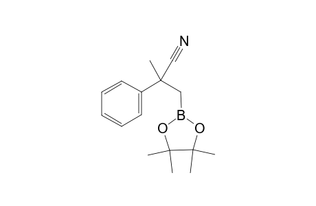 2-Methyl-2-phenyl-3-(4,4,5,5-tetramethyl-1,3,2-dioxaborolan-2-yl)propanenitrile