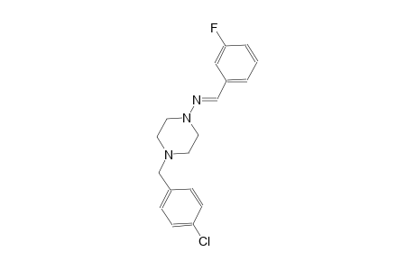 4-(4-chlorobenzyl)-N-[(E)-(3-fluorophenyl)methylidene]-1-piperazinamine