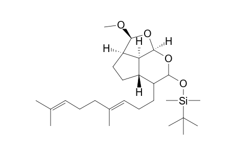(2S,2aR,4aS,7aS,7bS)-6-(t-Butyldimethylsilyloxy)-5-[(3E)-4,8-Dimethyl-3,7-nonadienyl]-2-methoxy-2a,3,4,4a,5,6,a,7b-octahydro-2H-1,7-dioxacyclopenta[c,d]indene