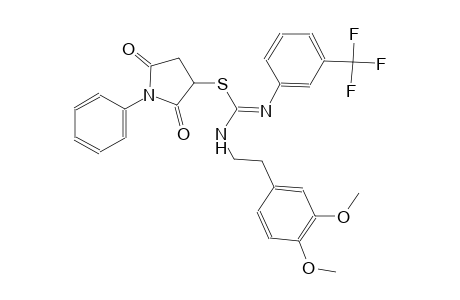 (2,5-dioxo-1-phenylpyrrolidin-3-yl) N'-[2-(3,4-dimethoxyphenyl)ethyl]-N-[3-(trifluoromethyl)phenyl]carbamimidothioate