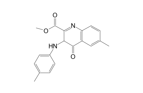 2-Quinolinecarboxylic acid, 3,4-dihydro-6-methyl-3-[(4-methylphenyl)amino]-4-oxo-, methyl ester