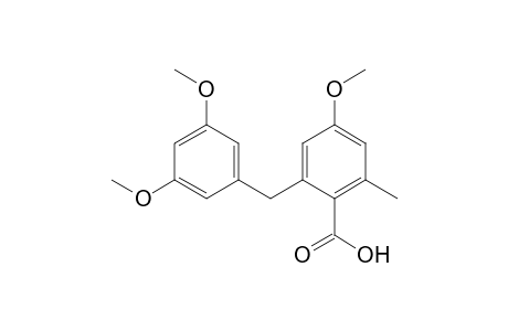 Benzoic acid, 2-[(3,5-dimethoxyphenyl)methyl]-4-methoxy-6-methyl-