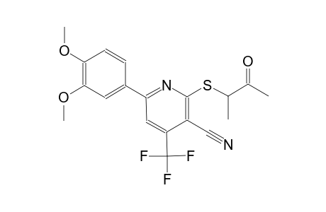 6-(3,4-dimethoxyphenyl)-2-[(1-methyl-2-oxopropyl)sulfanyl]-4-(trifluoromethyl)nicotinonitrile