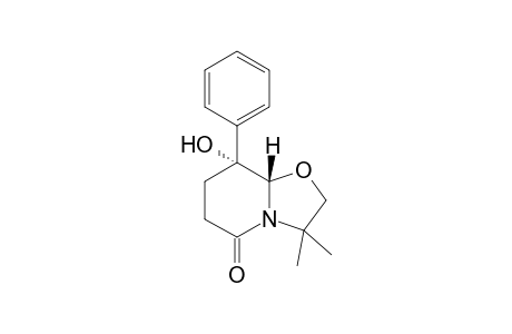 (8R,8aS)-3,3-dimethyl-8-oxidanyl-8-phenyl-2,6,7,8a-tetrahydro-[1,3]oxazolo[3,2-a]pyridin-5-one