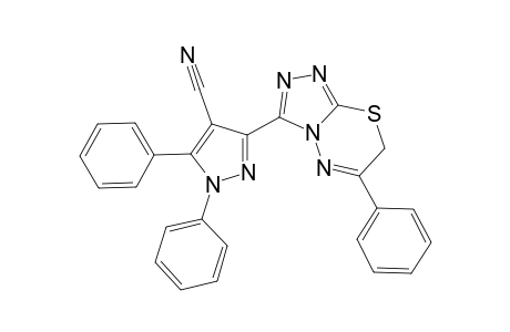 3-(4-Cyano-1,5-diphenyl-1H-pyrazole-3-yl)-6-phenyl-7H-1,2,4-triazolo[3,4-b]-1,3,4-thiadiazine