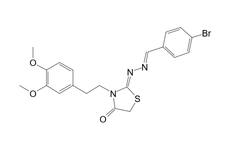 2-{[1-(4-Bromo-phenyl)-meth-(E)-ylidene]-hydrazono}-3-[2-(3,4-dimethoxy-phenyl)-ethyl]-thiazolidin-4-one