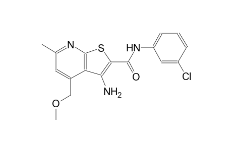 Thieno[2,3-b]pyridine-2-carboxamide, 3-amino-N-(3-chlorophenyl)-4-methoxymethyl-6-methyl-