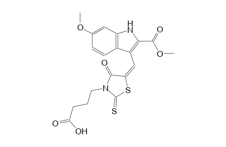 1H-indole-2-carboxylic acid, 3-[(E)-[3-(3-carboxypropyl)-4-oxo-2-thioxo-5-thiazolidinylidene]methyl]-6-methoxy-, methyl ester