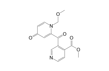 4-Pyridinecarboxylic acid, 3-[[1,4-dihydro-1-(methoxymethyl)-4-oxo-2-pyridinyl]carbonyl]-, methyl ester