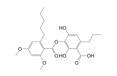 3-(2',4'-dimethoxy-6'-pentylbenzoyloxy)-2,4-dihydroxy-6-propylbenzoic acid