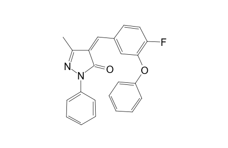 (4Z)-4-(4-Fluoro-3-phenoxybenzylidene)-5-methyl-2-phenyl-2,4-dihydro-3H-pyrazol-3-one