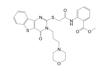 methyl 2-{[({3-[3-(4-morpholinyl)propyl]-4-oxo-3,4-dihydro[1]benzothieno[3,2-d]pyrimidin-2-yl}sulfanyl)acetyl]amino}benzoate