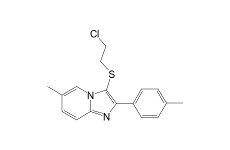 3-(2-Chloroethylthio)-6-methyl-2-p-tolylimidazo[1,2-a]pyridine