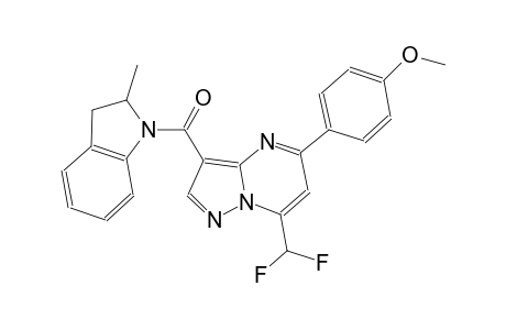 7-(difluoromethyl)-5-(4-methoxyphenyl)-3-[(2-methyl-2,3-dihydro-1H-indol-1-yl)carbonyl]pyrazolo[1,5-a]pyrimidine