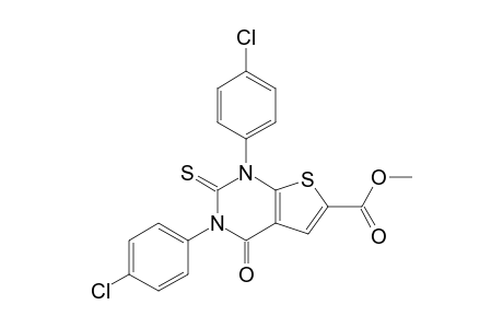 1,3-bis(4-chlorophenyl)-4-keto-2-thioxo-thieno[2,3-d]pyrimidine-6-carboxylic acid methyl ester