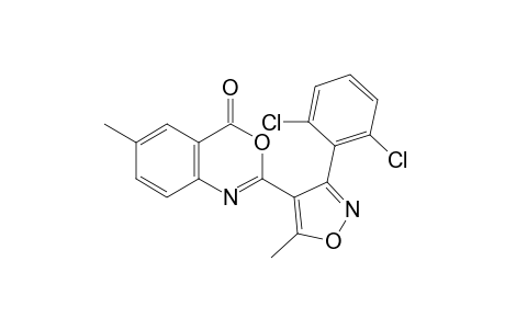 2-[3-(2,6-dichlorophenyl)-5-methyl-4-isoxazolyl]-6-methyl-4H-3,1-benzoxazin-4-one