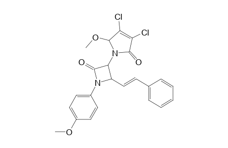 3-[3',4'-Dichloro-2',5'-dihydro-5'-methoxy-2'-oxo-2H-pyrrol-1'-yl]-1-(4'-methoxyphenyl)-4-styrylazetidin-2-one