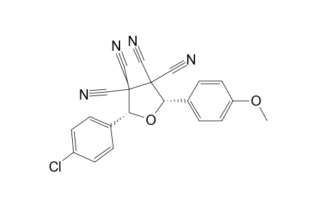 3,3,4,4(2H,5H)-Furantetracarbonitrile, 2-(4-chlorophenyl)-5-(4-methoxyphenyl)-, cis-