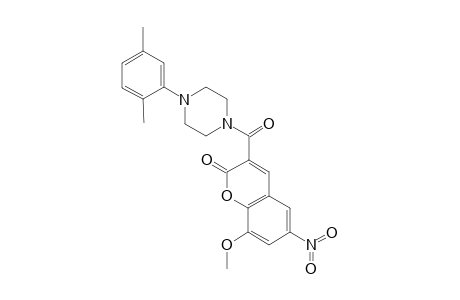 3-[4-(2,5-dimethylphenyl)piperazin-1-yl]carbonyl-8-methoxy-6-nitro-chromen-2-one