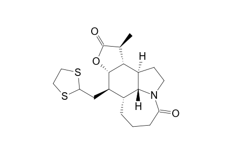 6-Oxo-10-[(1,3-dithiaolidinyl)methyl]-dl-stenine