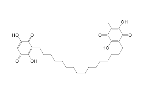 p-Benzoquinone, 5-methyl-2,2'-(8-hexadecenylene)bis[3,6-dihydroxy-, (Z)-