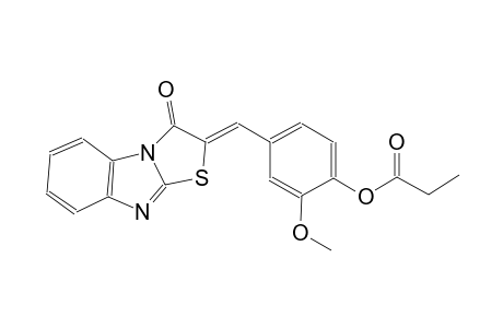 thiazolo[3,2-a]benzimidazol-3(2H)-one, 2-[[3-methoxy-4-(1-oxopropoxy)phenyl]methylene]-, (2Z)-