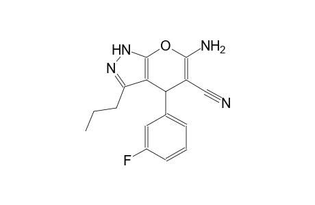 6-amino-4-(3-fluorophenyl)-3-propyl-1,4-dihydropyrano[2,3-c]pyrazole-5-carbonitrile