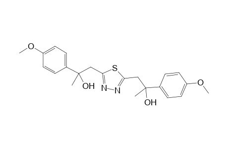 1-[5-[2-hydroxy-2-(4-methoxyphenyl)propyl]-1,3,4-thiadiazol-2-yl]-2-(4-methoxyphenyl)propan-2-ol