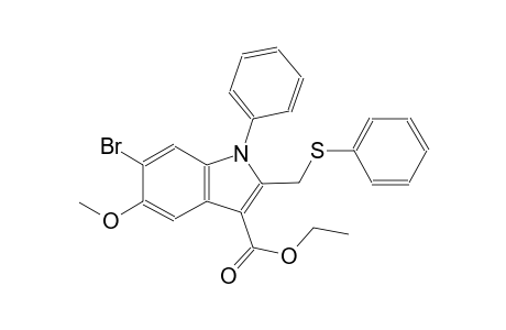 ethyl 6-bromo-5-methoxy-1-phenyl-2-[(phenylsulfanyl)methyl]-1H-indole-3-carboxylate