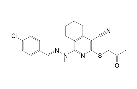 1-(2-p-Chlorobenzylidine)hydrazinyl-4-cyano-5,6,7,8-tetrahydroiso quinoline-3-sulfanylacetone