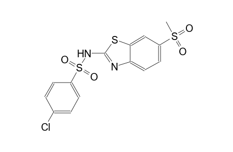 4-chloro-N-[6-(methylsulfonyl)-1,3-benzothiazol-2-yl]benzenesulfonamide