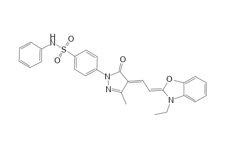 Benzenesulfonamide, 4-[4-2-(3-ethyl-2(3H)-benzoxazolylidene)ethylidene]-4,5-dihydro-3-methyl-5-oxo-1H-pyrazol-1-yl]-N-phenyl-