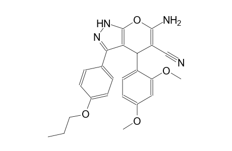 6-amino-4-(2,4-dimethoxyphenyl)-3-(4-propoxyphenyl)-1,4-dihydropyrano[2,3-c]pyrazole-5-carbonitrile
